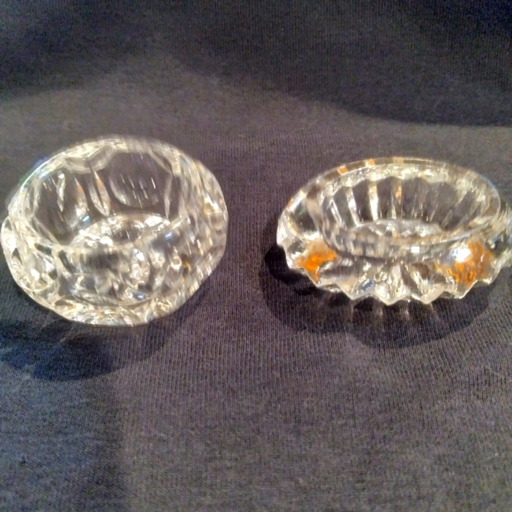 Washington glass Co. & Clear pressed glass salt